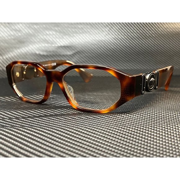 Versace Light Havana Mens 54mm Eyeglasses